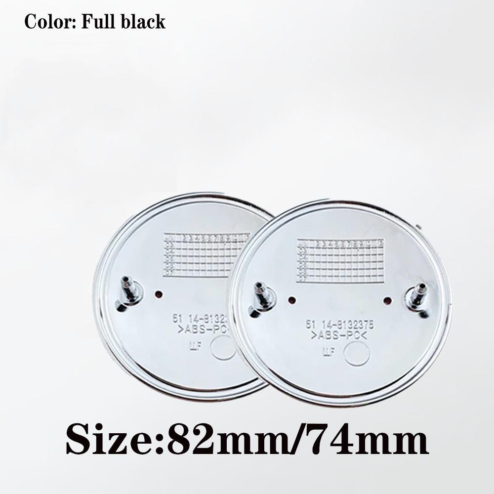 

82MM 74MM Передняя эмблема на капоте Задний логотип багажника Для E36 E46 E39 E60 F20 E90 E91 E53 E87 E34 Автомобильные аксессуары 74mm(Full Black)