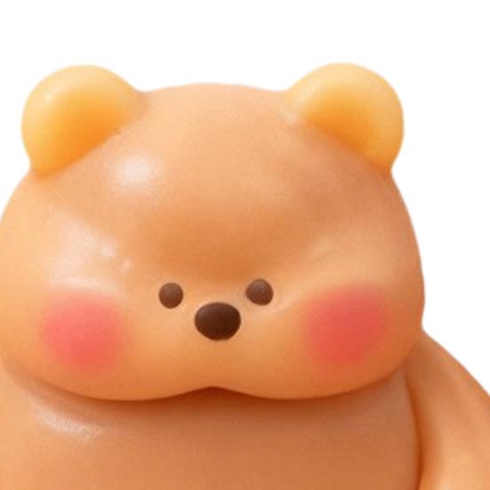 Mini Bear Squeeze Toy Stress Relief Sitting Bear Sensory Toy Slow Rising Cartoon Animal Fidget Toy Home Office Desk Toy