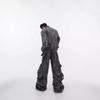 American Style Men's Distressed Washed Denim Jacket - Inverted Design, Loose, Casual, Versatile for Autumn & Winter