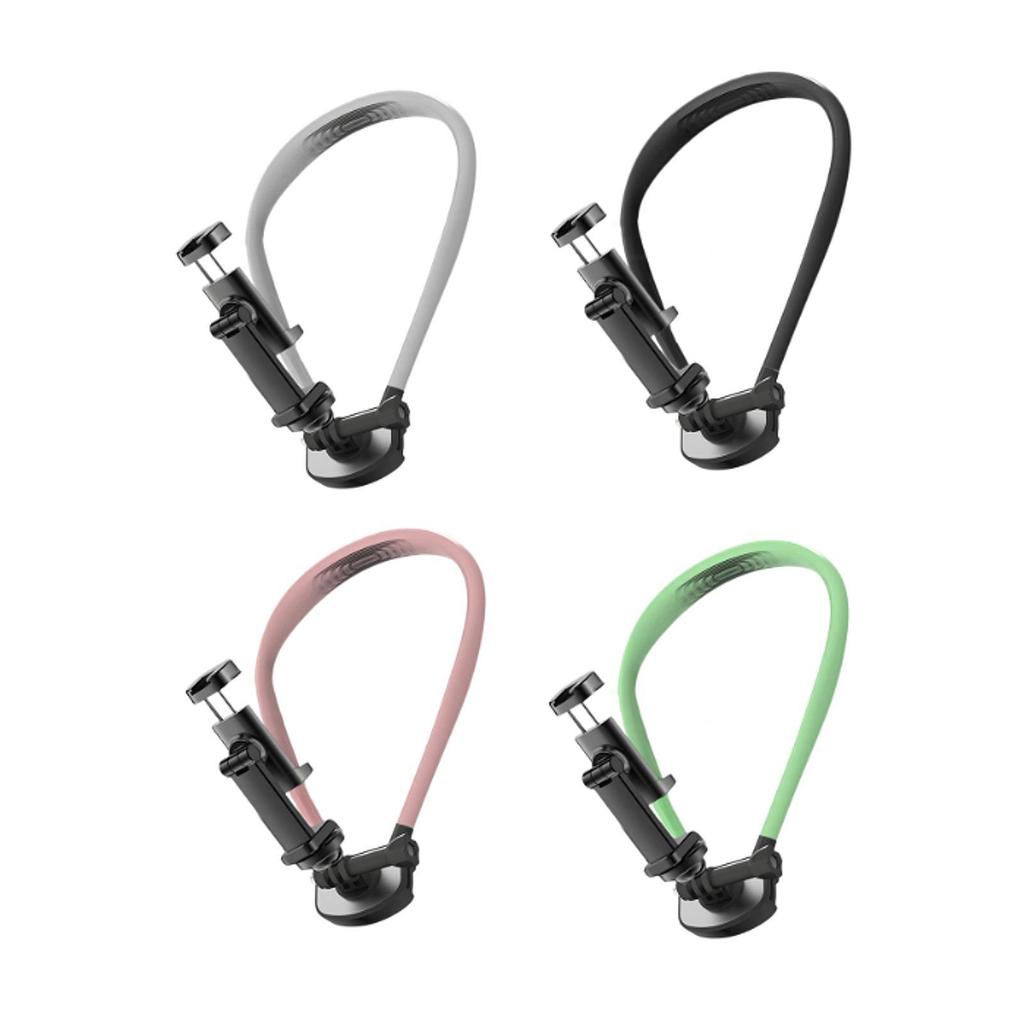Neck Phone Holder with Clip Hands Free Accessories Silicone Exterior for Video Recording