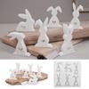 Silicone Ornament Molds Easter Rabbit Designs Easy Releasing Mold Silicone Texture Home Decors Mold for Craft Projects
