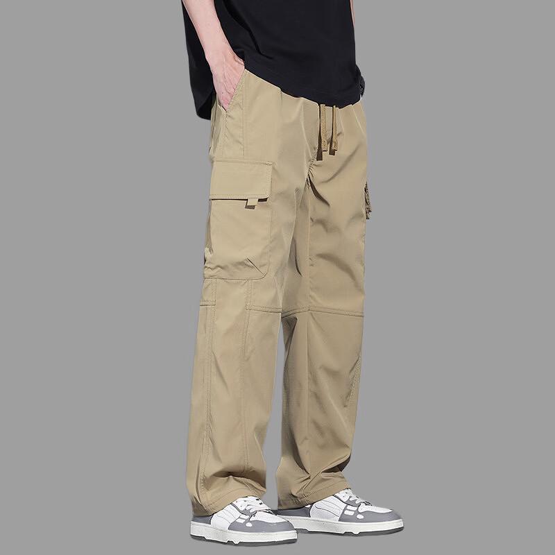 Yalu Men's Fleece-Lined Loose-Fit Cargo Work Pants