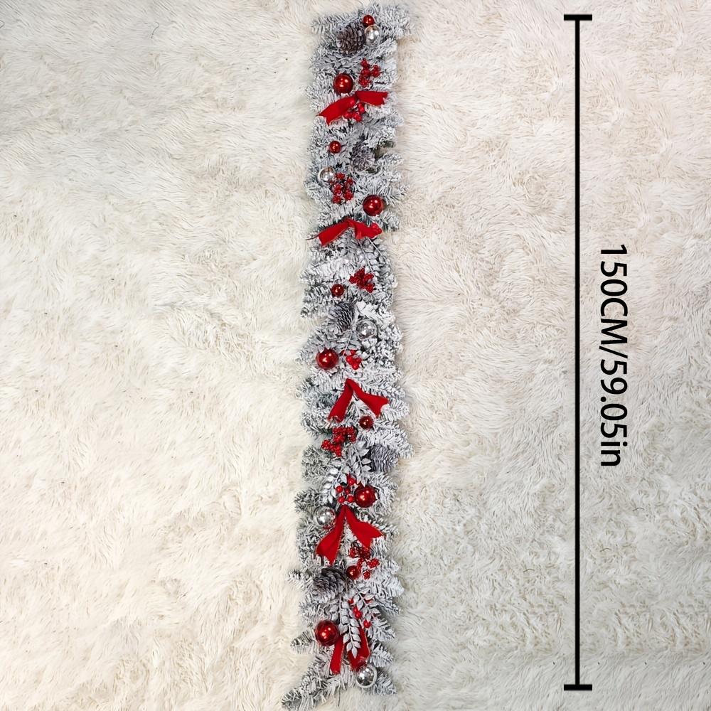 Coroană de Crăciun pentru Ușa din Față Coroană de Crăciun pentru Ușă Ornamente cu Bile Roșii pentru Ușă Fereastră Măsuță Decor de Crăciun Interior Exterior