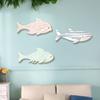 3 Stück Vintage Holz Ozeanfisch Wandkunst, Nautische Küsten Delfin Wal Fisch Wandbehang Dekor für Sommer Seehaus, Wohnzimmer, Badezimmer