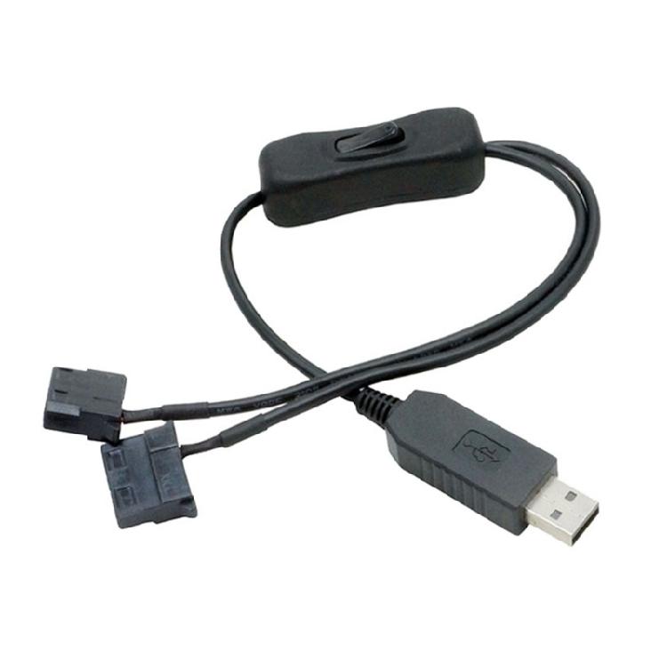 

Кабель-перехідник живлення вентилятора USB на 4-контактний Забезпечує повну швидкість і яскравість з виходом 12 В