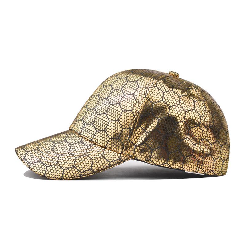 Baseball Cap Snapback Hat Golden ball Football pattern Sun hat Silver Hat Football supplies Fan propsHip Hop Fitted Cap