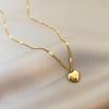 2025 Summer Peach Heart Titanium Steel Clavicle Necklace: Elegant Women's Light Luxury Jewelry