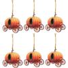6pcs Acrylic Pumpkin Carriage Halloween Pendant Creative Christmas Keychain Car Pendant  Party
