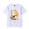 Cute Rengoku Kyoujurou Printed T-shirts Women Unisex Casual Loose Round Neck Creative Personalized Anime T-shirts