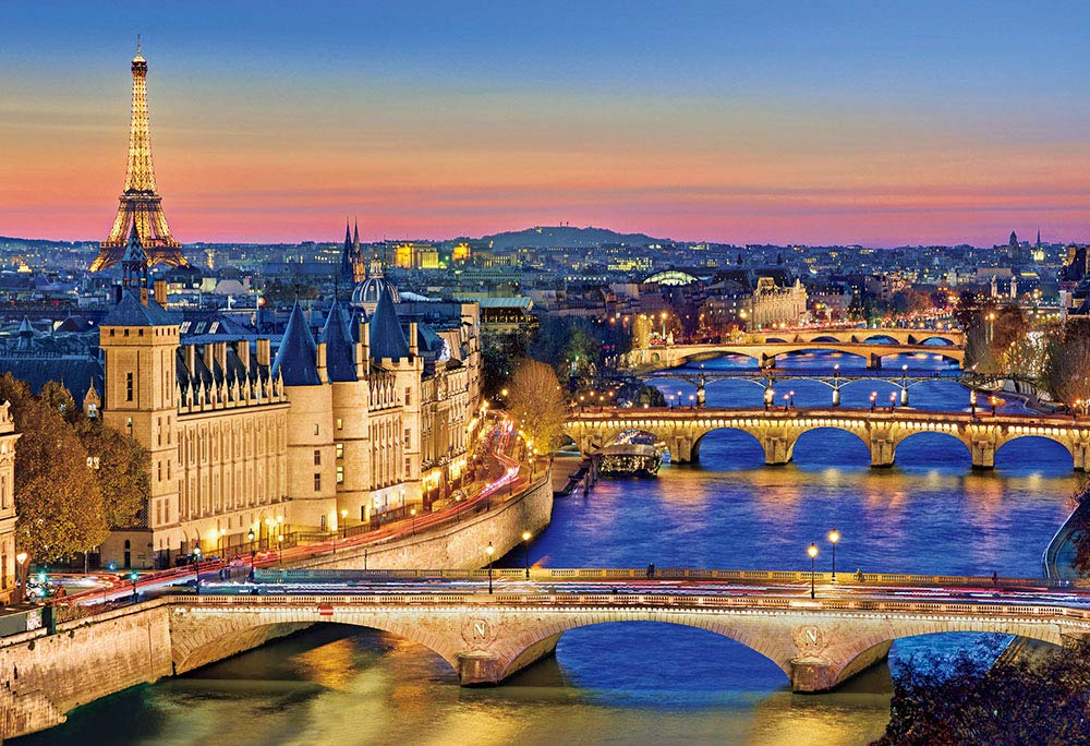 

in Beverly 1000 Jigsaw Seine River at Dusk x 38 Beige [Made Japan] Micro-Piece Puzzle (26 cm) M81-617 бежевый