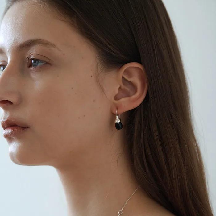 ONYX BELL DROP EARRINGS