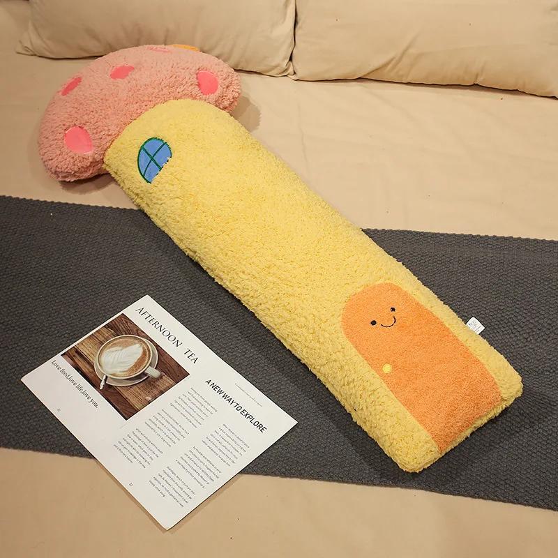 Funny Cartoon Mushroom House Plush Toys Stuffed Cozy Colorful Mushroom Throw Pillow Creative Home Decor Lovely Xmas Gift