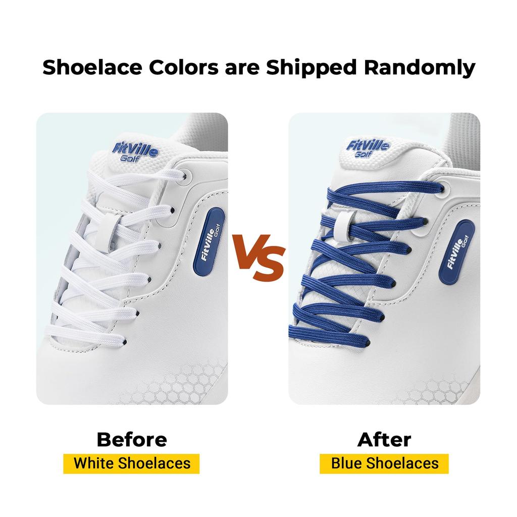 Wide Golf Shoes 2E 4E Golf Sneakers Spikes Waterproof Lightweight Golf Practice Shoes [FitVille] Men's Anti-Slip