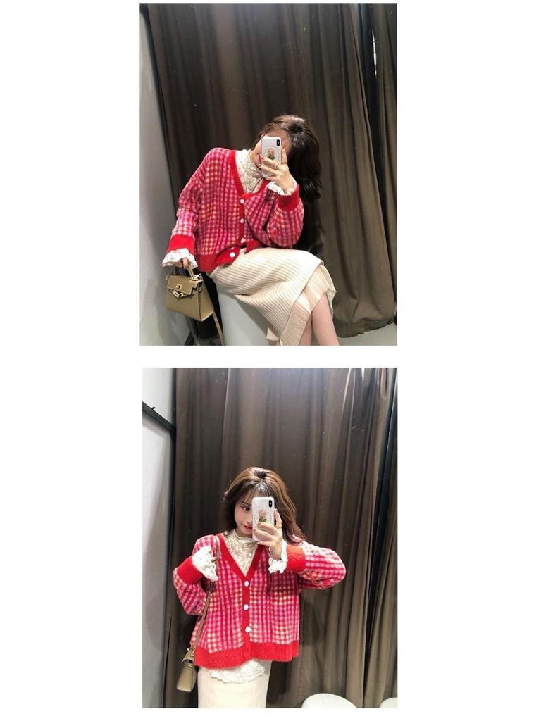 2026 Elegant Korean Style Women's Lace Mesh Top with Half-High Collar - Autumn/Winter Collection