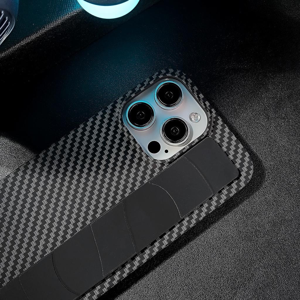 Applicable To Apple 16Pro Silicone Wristband Mobile Phone Case Carbon Fiber 15Max Anti-Drop 14 Mobile Phone Protective Case 13