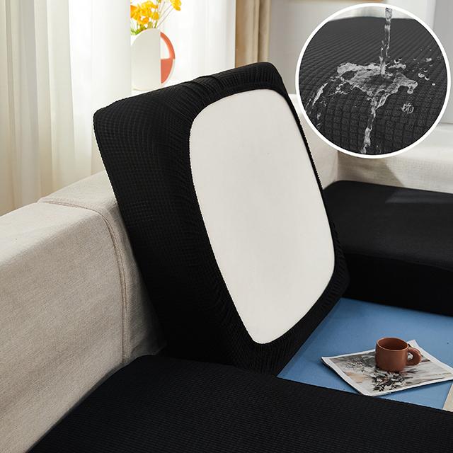 

Водонепроницаемый чехол для подушки на сиденье дивана, эластичный жаккардовый плед, Нескользящий угловой чехол для дивана, защита для мебели для домашних животных, для гостиной Normal Size (S)-1pc чёрный