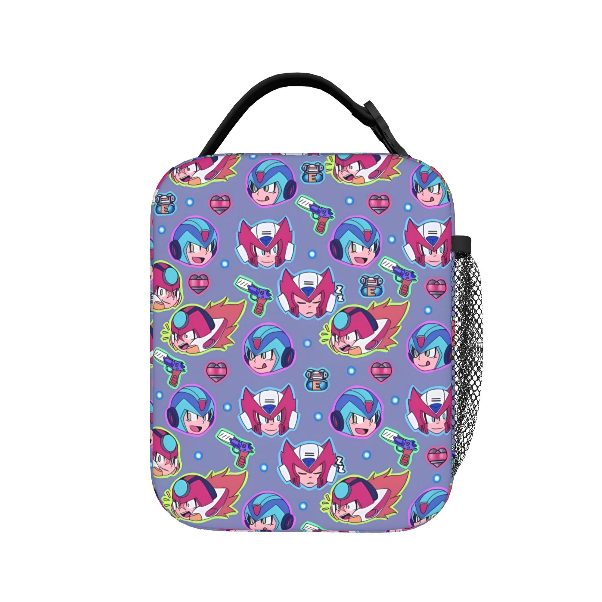 Lunchtas Mega Man Cartoon Kantoor Lunchbox Voor Meisje Jongen Vrije Tijd Draagbaar Geïsoleerd Ontwerper Thermische Tote Handtassen One Size