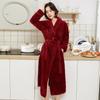 GMXIA Coral Fleece Couple Bathrobes for Women In Autumn and Winter, Long Thickened Fleece Pajamas, Flannel Warm Bathrobes for Winter