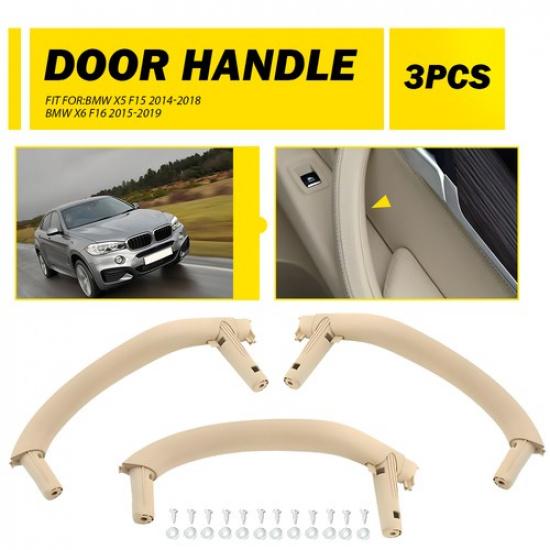 

3x Door Pull Handle Inner Cover Trim F15 For X5 BMW 2014-18 X6 F16 2015-19 Beige