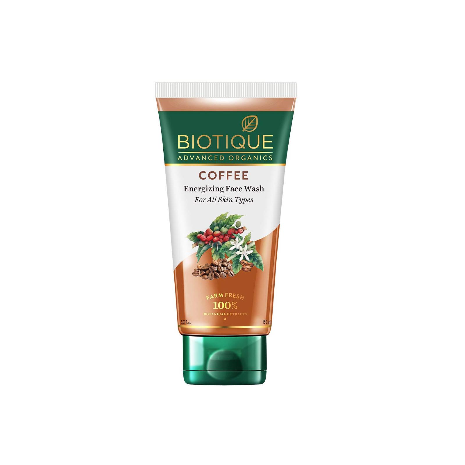 

Энергетический гель для лица Biotique Coffee для всех типов кожи, 150 мл (Пакет из 1) Е658