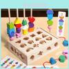 Wooden Shape Matching Building Blocks With Sensory Play For Toddlers
