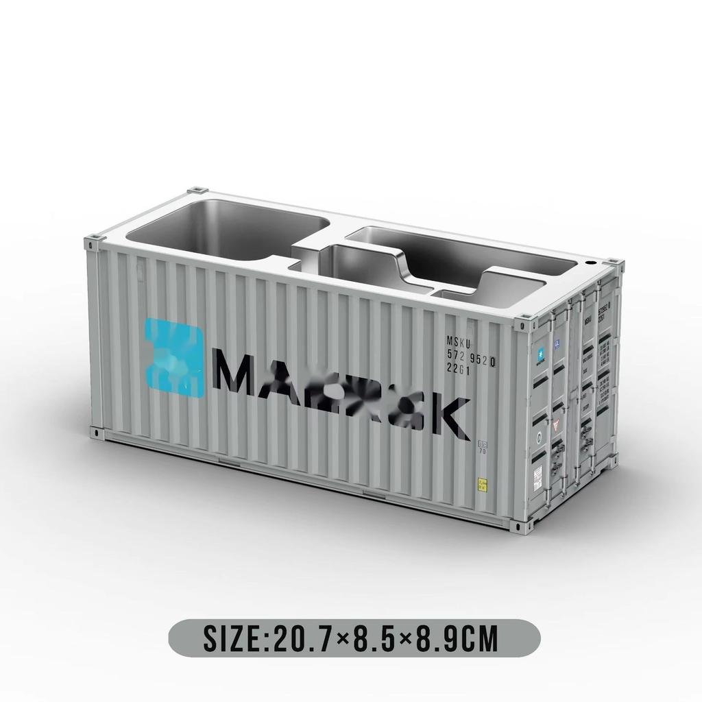 1:30 Scale Shipping Container Business Card Organizer Desk Stationery Storage Box Office Decor Pen Holder Creative Gift Ornament