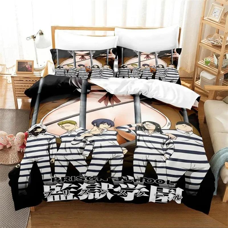 Druk 3D Prison School Anime Zestaw Pościeli Chłopcy Dziewczęta Rozmiar Twin Queen King Poszwa na Kołdrę Poszewka na Poduszkę Łóżko chłopcy Dorosły