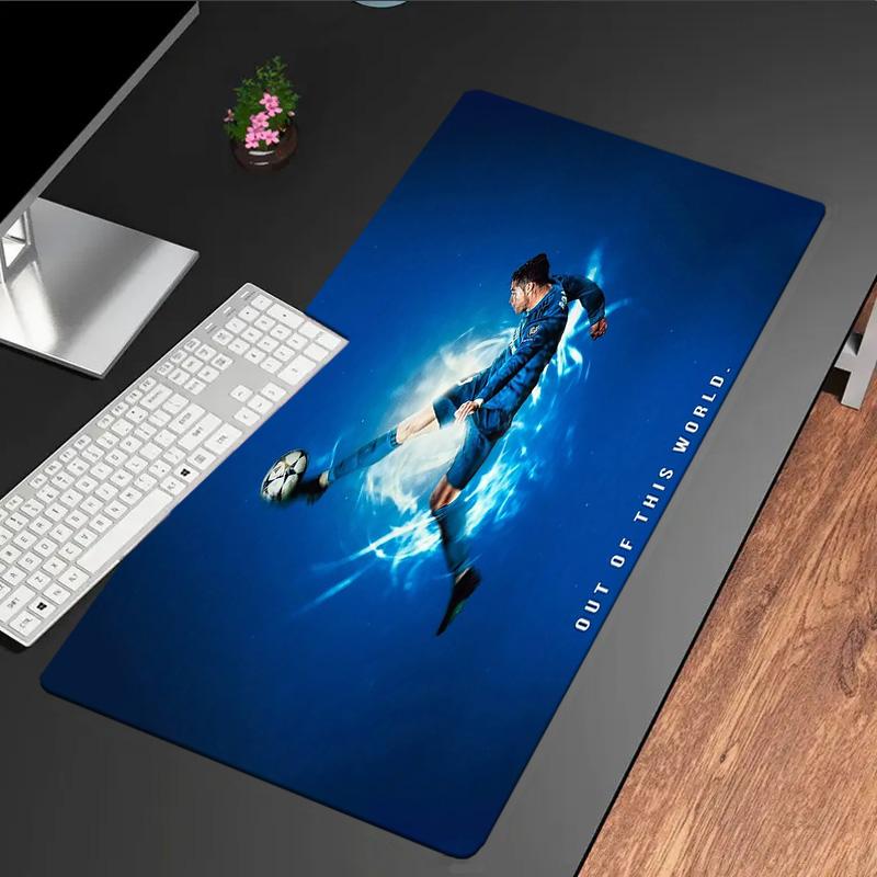 Ronaldo's Fiery Celebration mouse pad, rubber base, esports desk mat, mouse pad for gamers and office use, gaming desk , easy to clean mat