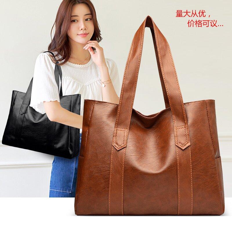 Large-capacity tote bag women's new trendy, fashionable and versatile commuter portable shoulder large bag storage