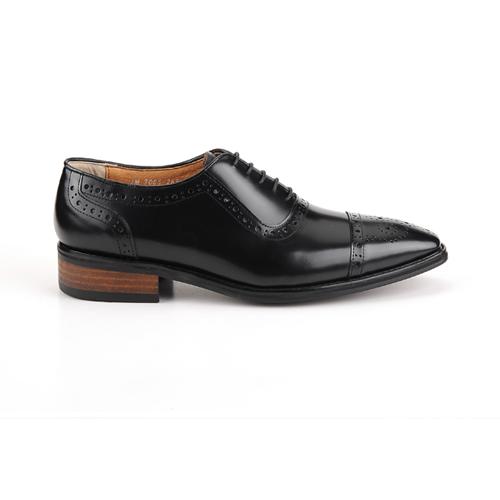Roshoeman 7005-1 Straight Tip Brogue Glossy Black (Base Gloss Adjustable)