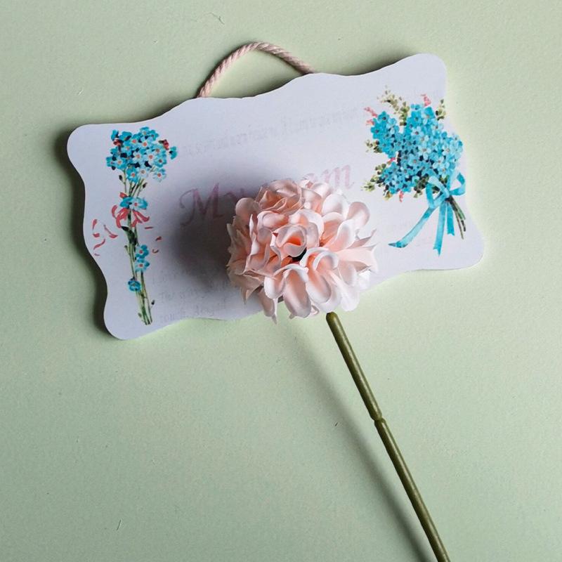 Persimmon Hydrangea Simulation Flower Small Hydrangea Simulation Bouquet Dandelion Flower Fake Flower Interior Decoration Home Decoration Flower