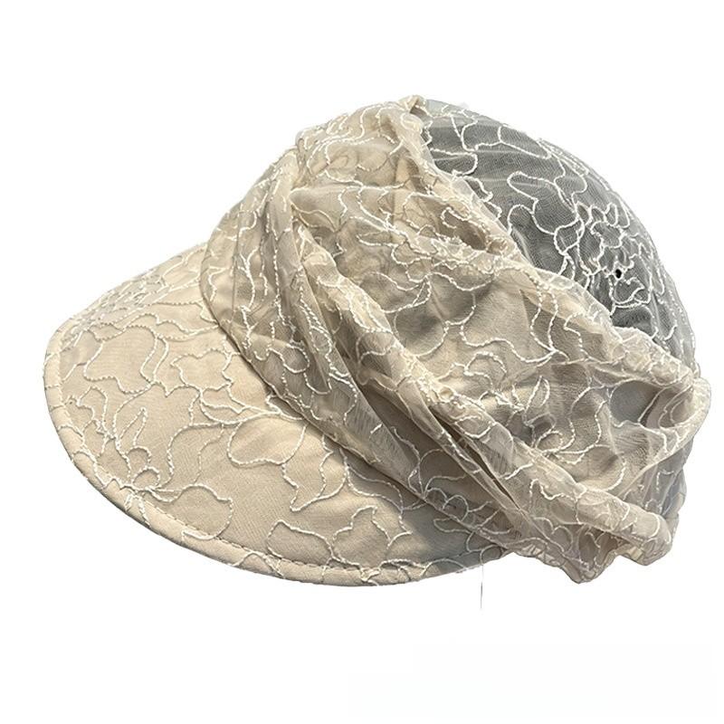 Summer Lace Breathable Baseball Cap With Wrinkled Design For Sun Protection And Fashion Casual Wear