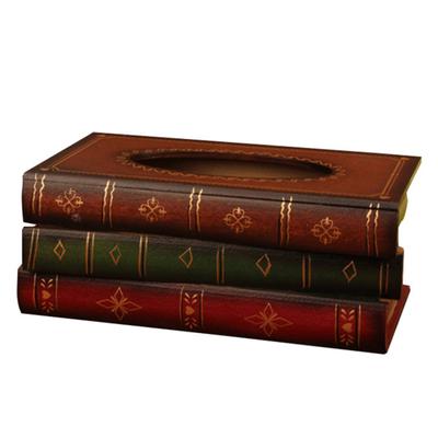 Vintage Box Shaped Home Car Tissue Box Storage Case Curved Patterns Paper Holder