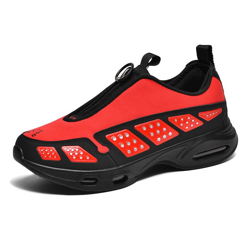 Large size autumn sports air cushion cushioning zipper lightweight casual running shoes