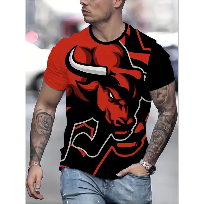 Hip-hop Style Cartoon 3D Print Men's T-shirt Summer Casual Everyday Top Urban Street Fashion Men's T-Shirts