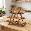3 Tier Tray Stand Rectangle Wooden Plate Snack Serving Tray Detachable Fruit Dessert Stand Food Placement Bracket for Home Deco