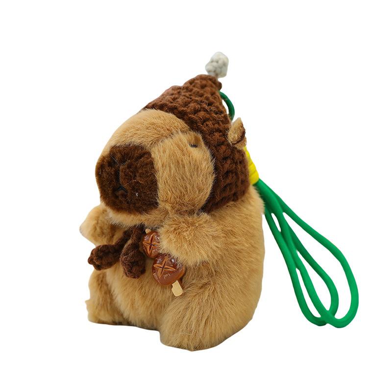 Plush Toys Kapibala Dolls Knitted Colorful Rope Hanging Keychain Kapibala Doll Bara Capybara Hanging