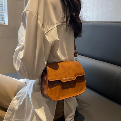 Trend Small Bag Women's 2025 New Fashion Messenger Bag Solid Color Casual Shoulder Armpit Small Square Bag