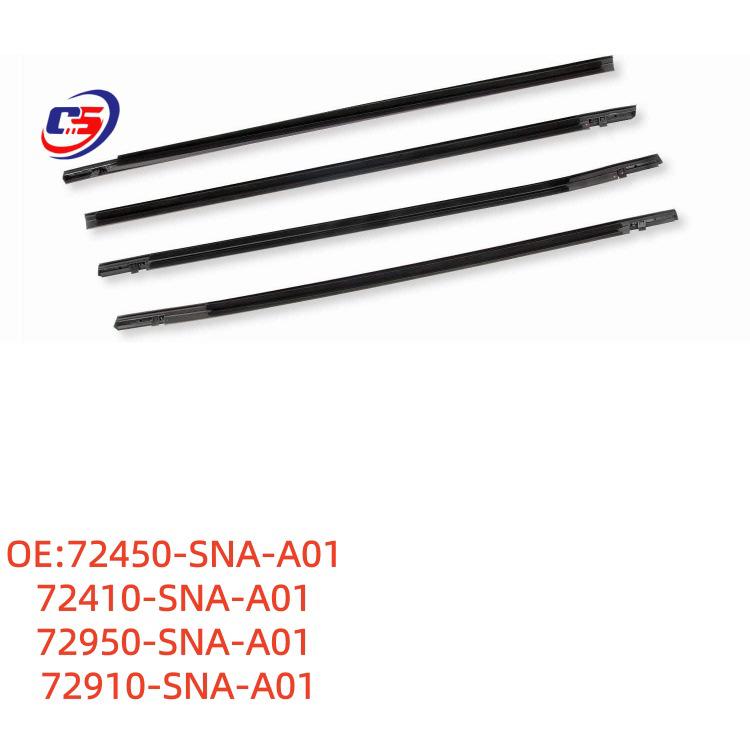 Honda Civic 2006 Door Window Glass Weatherstrip Electroplated Trim (72450-SNA-A01)