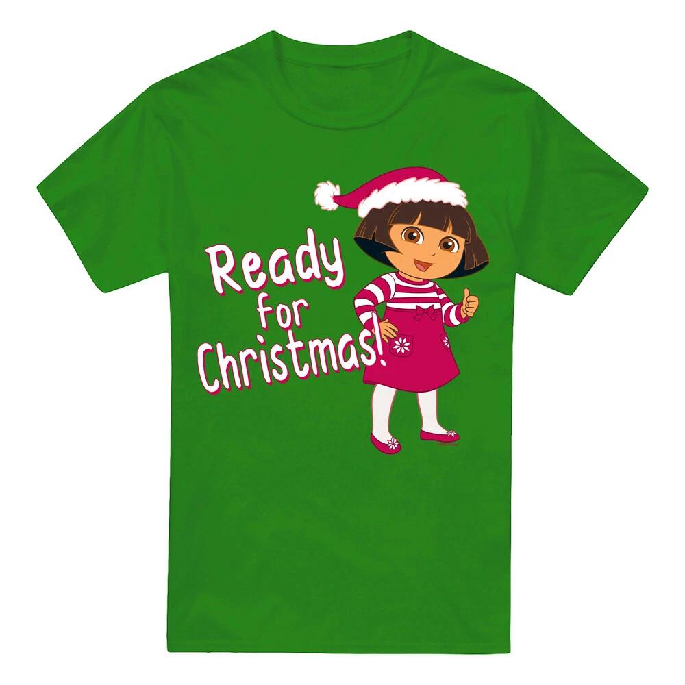 

Dora The Explorer Dora Ready For The Holidays 100% Cotton T-shirt Mens Tees Top S-2XL, Kelly Green XL