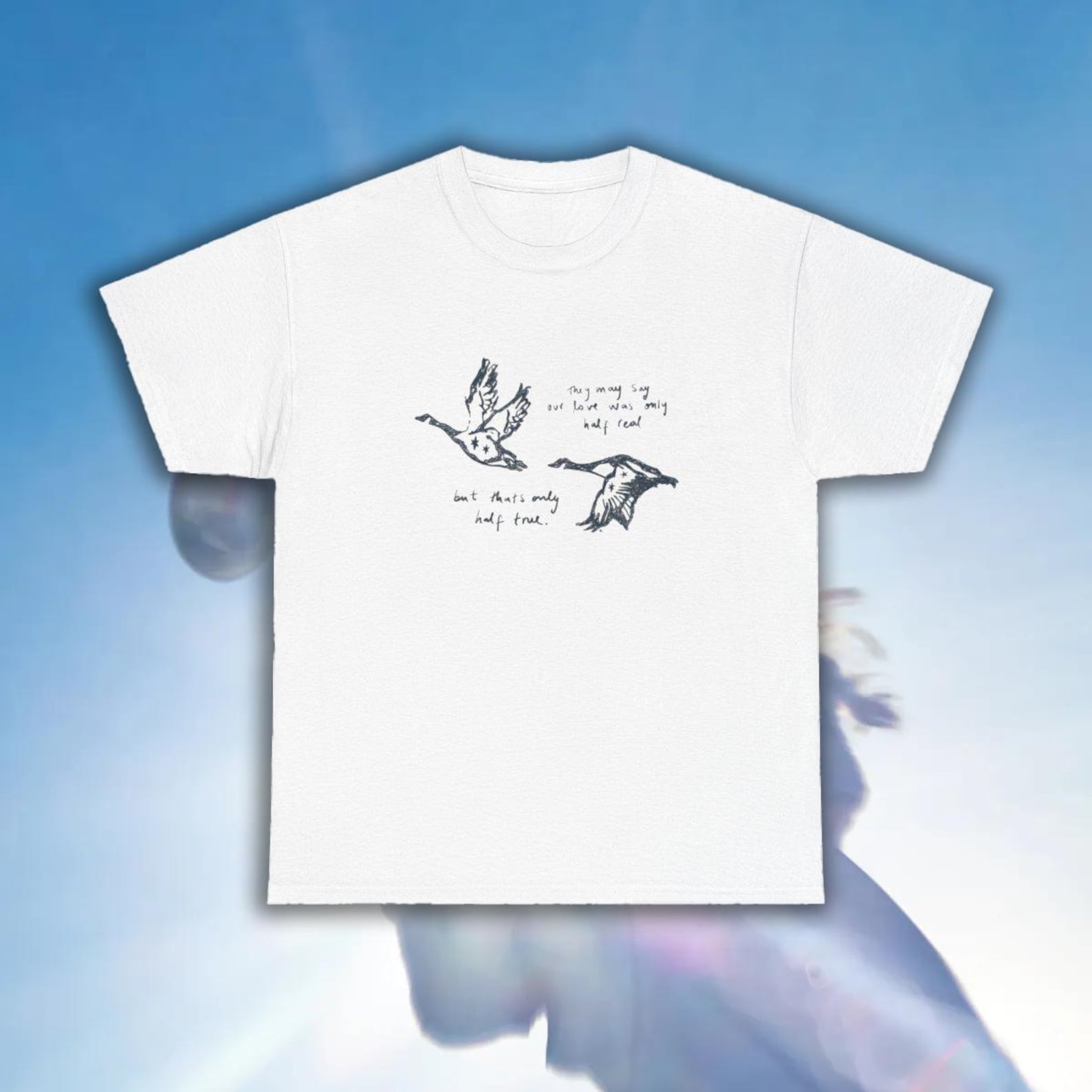 Geese band: half real shirt design | Unisex Heavy Cotton Tee | geese fan merch half real 3XL