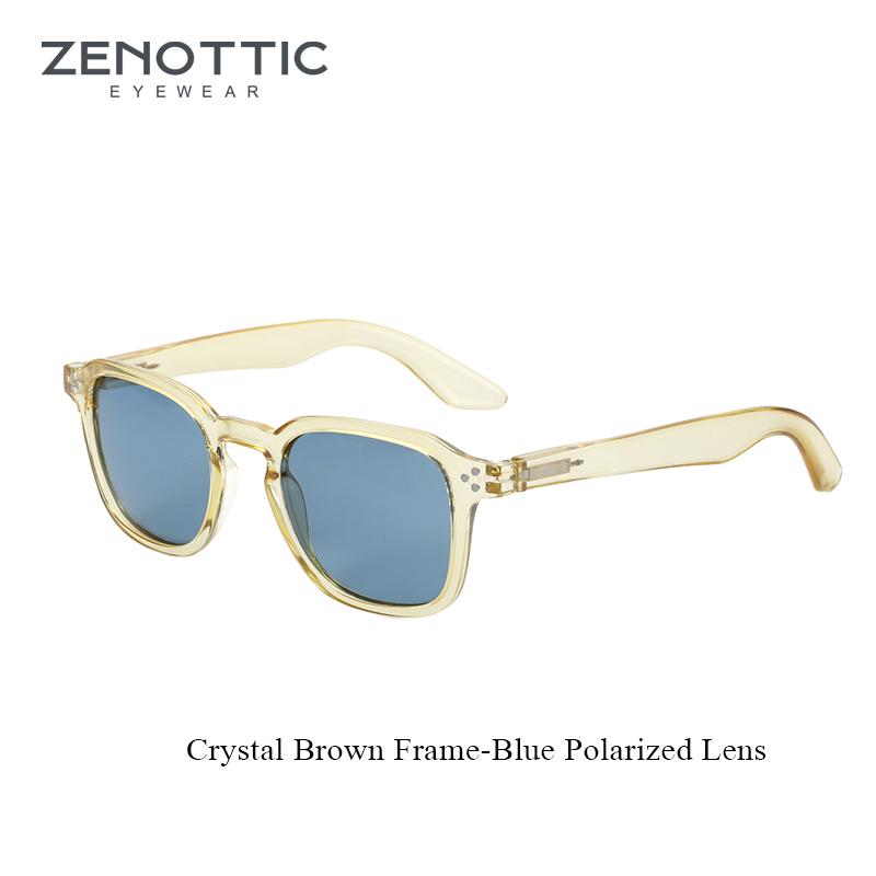 ZENOTTIC Retro Polarized Sunglasses for Men Womens - Classic Square Vintage Shades UV Protection Sun Glasses Trendy ZS2201 ZENOTTIC Polarized