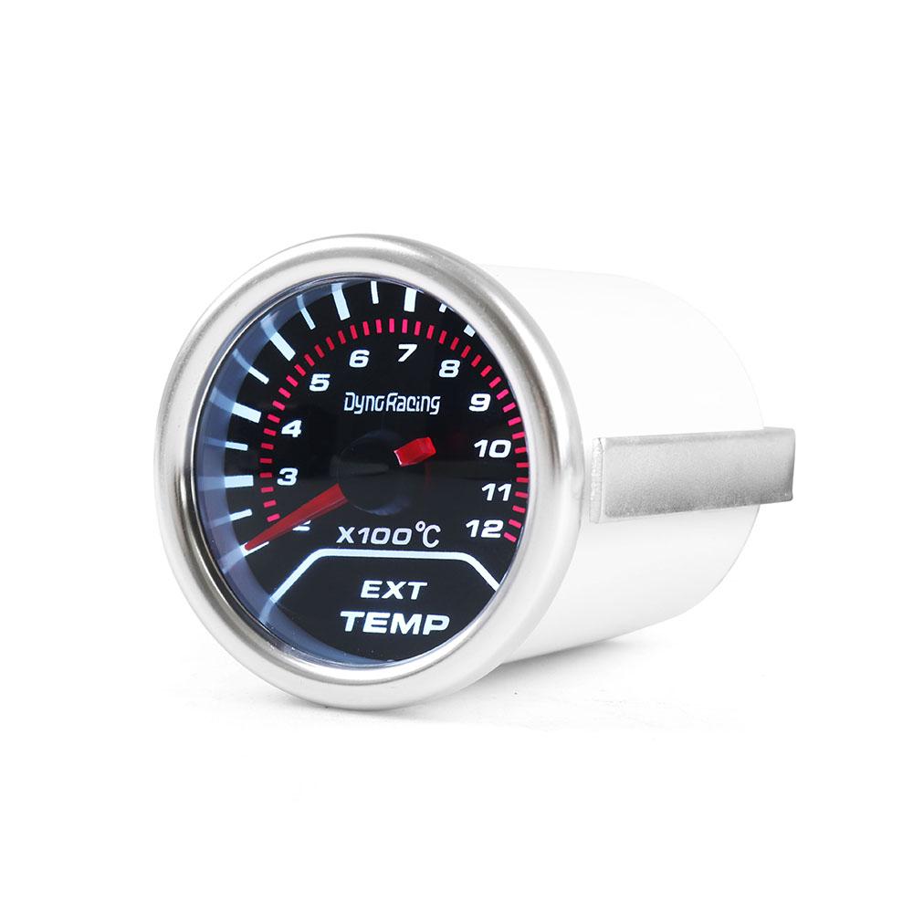 Dynoracing 2" 52mm Indicator de temperatură a gazelor de eșapament Lentila de fum 300-1300C Indicator de temperatură a gazelor de eșapament automat Contor auto
