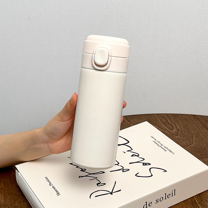 Smart Insulated 304 Stainless Steel Double-layer Vacuum Cup with Pop-up Lid and Custom Logo Option
