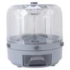 Rotating Rice Dispenser 13.2lb Capacity 6 Grid Airtight One Click Output Dry Food Storage Container