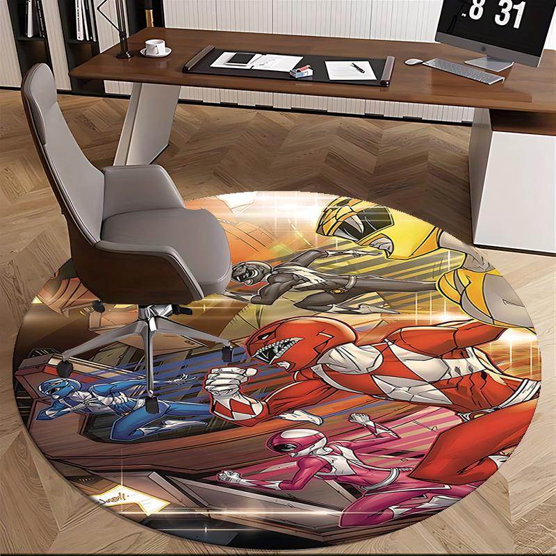 Power Rangers Chair Mat   Round Carpet for Home Decor, Office Use, Bedroom, Living Room, Gift Idea0283b