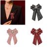Fashionable Bowknot Enamel Lapel Pin with Dripping Oil Designs Contrast Accessory for Party Supplies Costumes