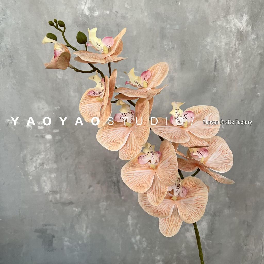 3D Printed Phalaenopsis Orchid, 9-Head Nordic Wedding & Dining Decoration, Floral Art Film Prop