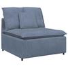 Modular Sofa with Cushions Blue