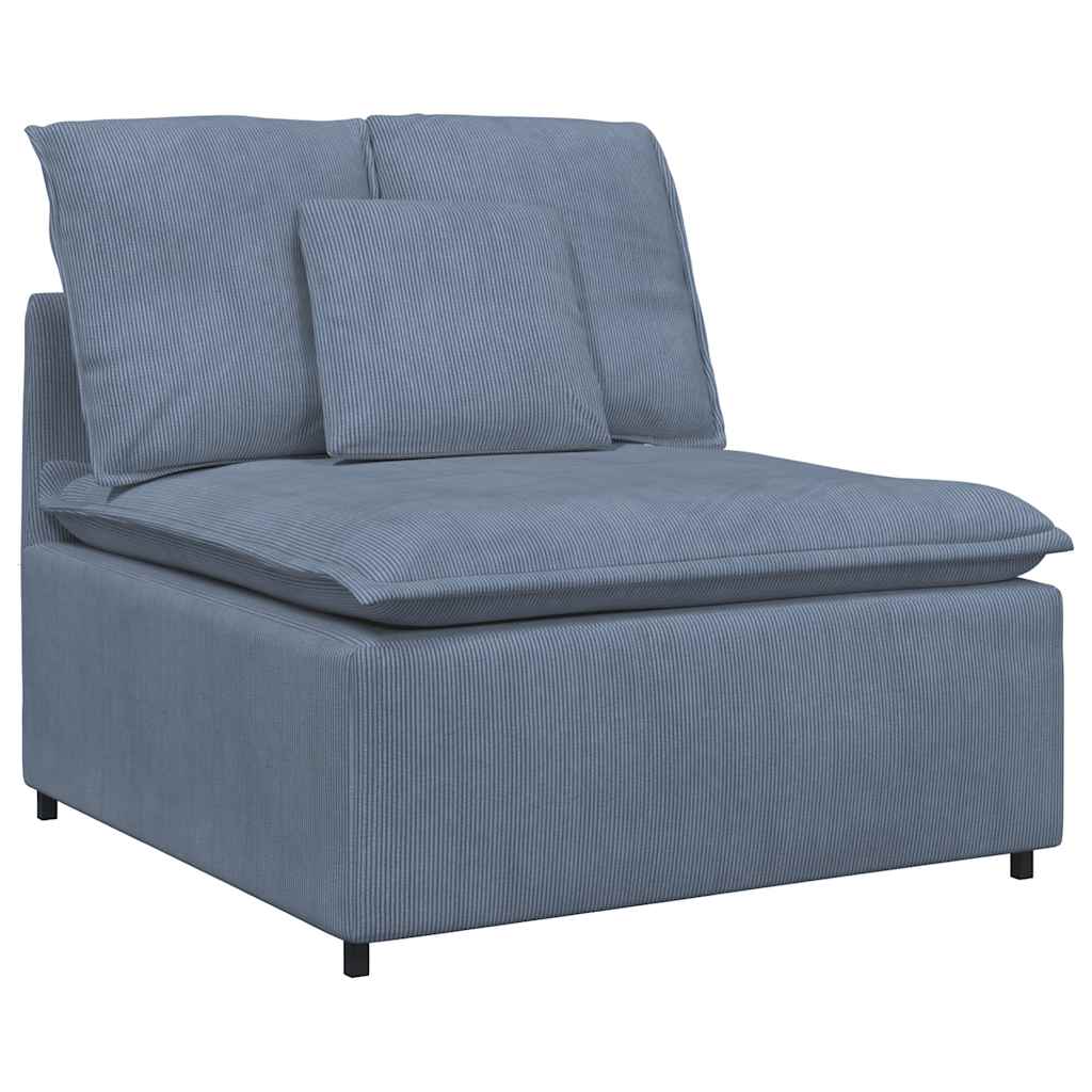 Modular Sofa with Cushions Blue